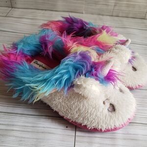 Dearfoams Girls Unicorn Slippers